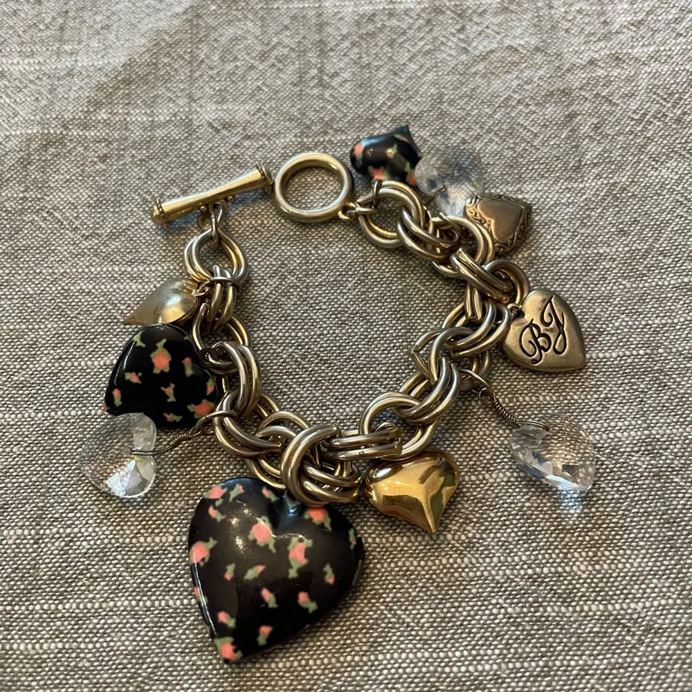 Betsey Johnson Gold and Silver Charm Bracelet - Picture 9 of 10